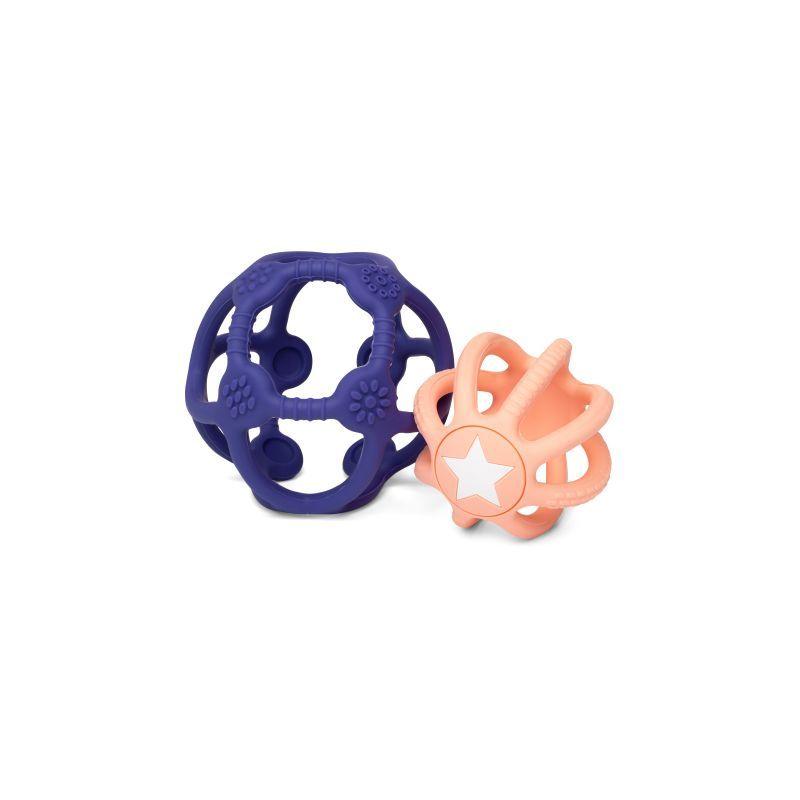 2 Pelotas sensoriales Silicona Azul y rosa - manodesantaoficial