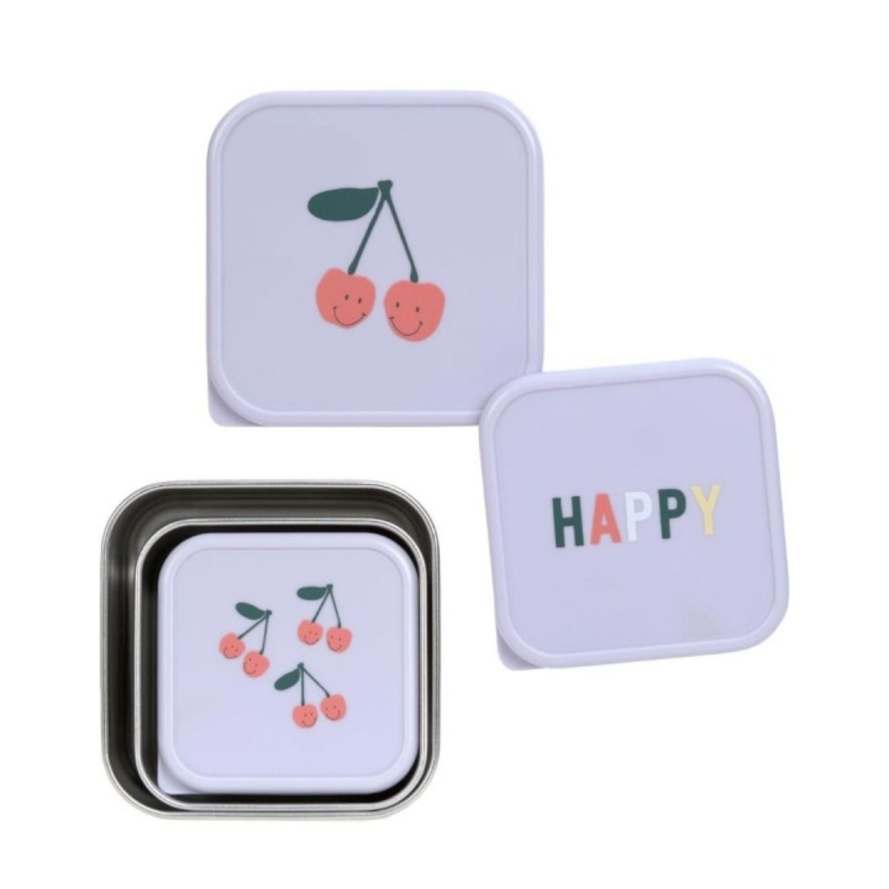 Este set de 3 cajitas de almuerzo de la colección Cherry de LÄSSIG es ideal para familias que buscan combinar diseño, funcionalidad y materiales seguros. Perfectas para niños a partir de 3 años
