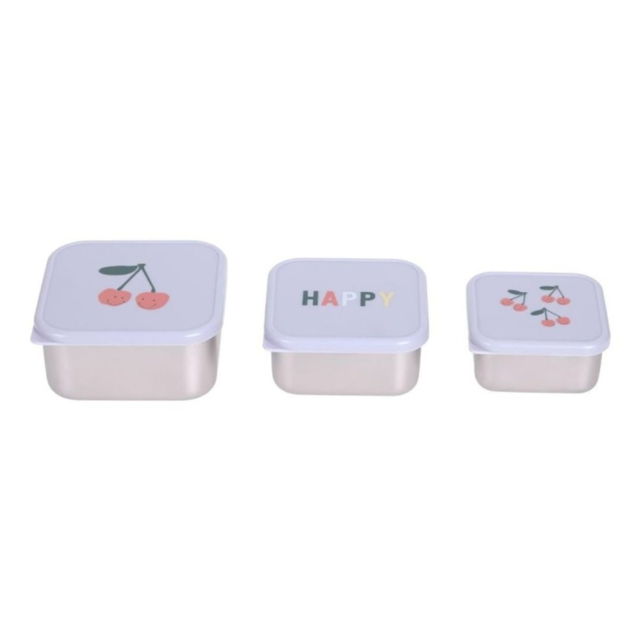 Este set de 3 cajitas de almuerzo de la colección Cherry de LÄSSIG es ideal para familias que buscan combinar diseño, funcionalidad y materiales seguros. Perfectas para niños a partir de 3 años