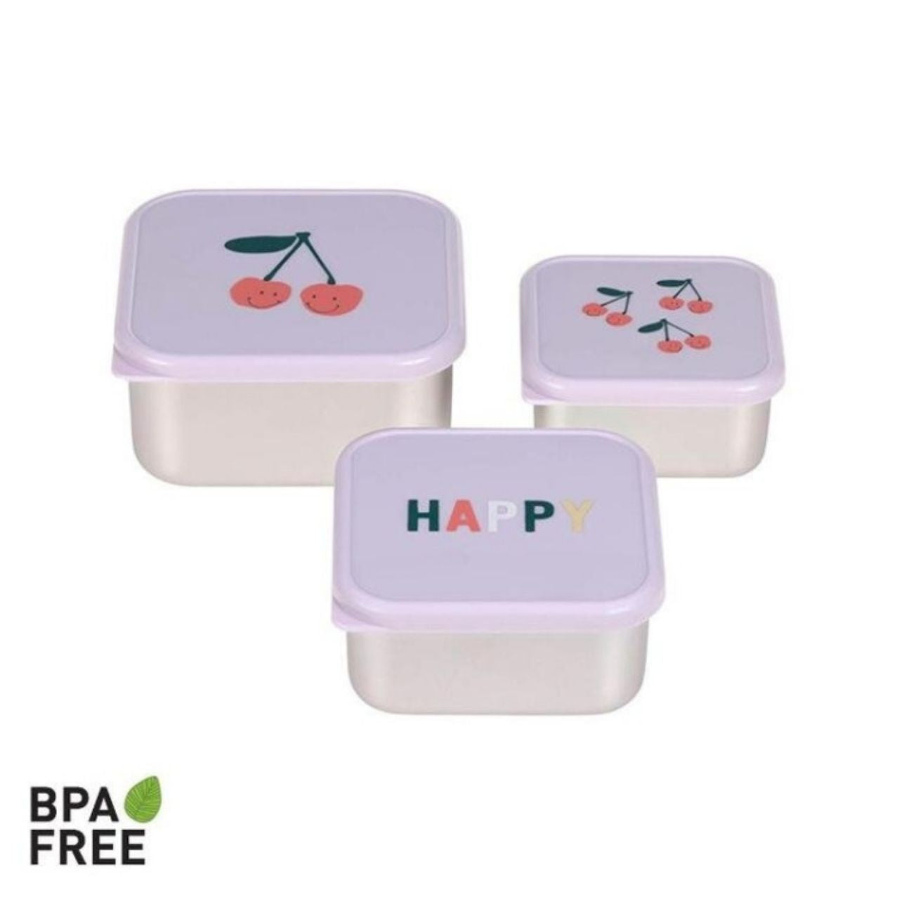 Este set de 3 cajitas de almuerzo de la colección Cherry de LÄSSIG es ideal para familias que buscan combinar diseño, funcionalidad y materiales seguros. Perfectas para niños a partir de 3 años,
