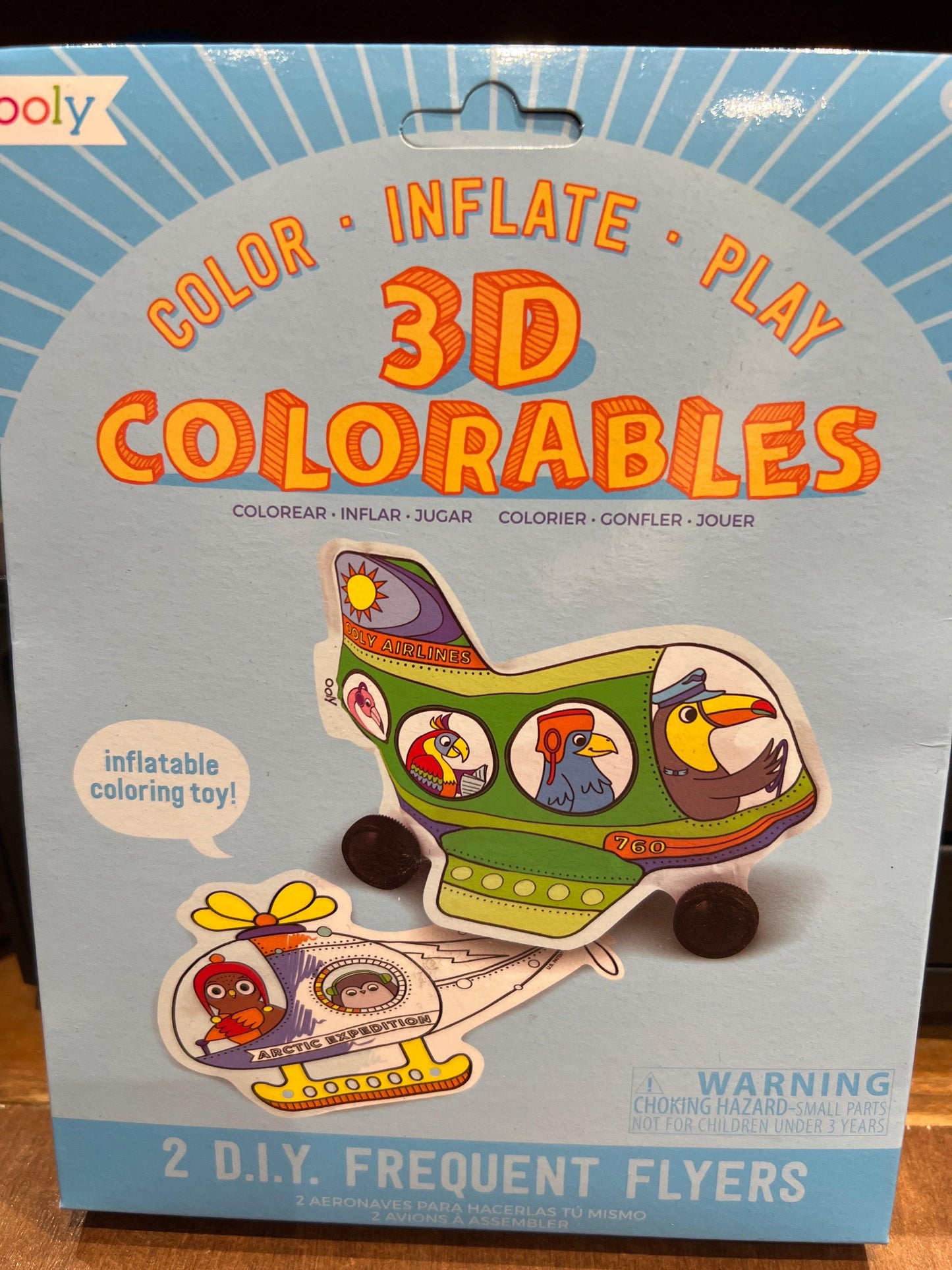 3D coloreable avión Ooly - manodesantaoficial
