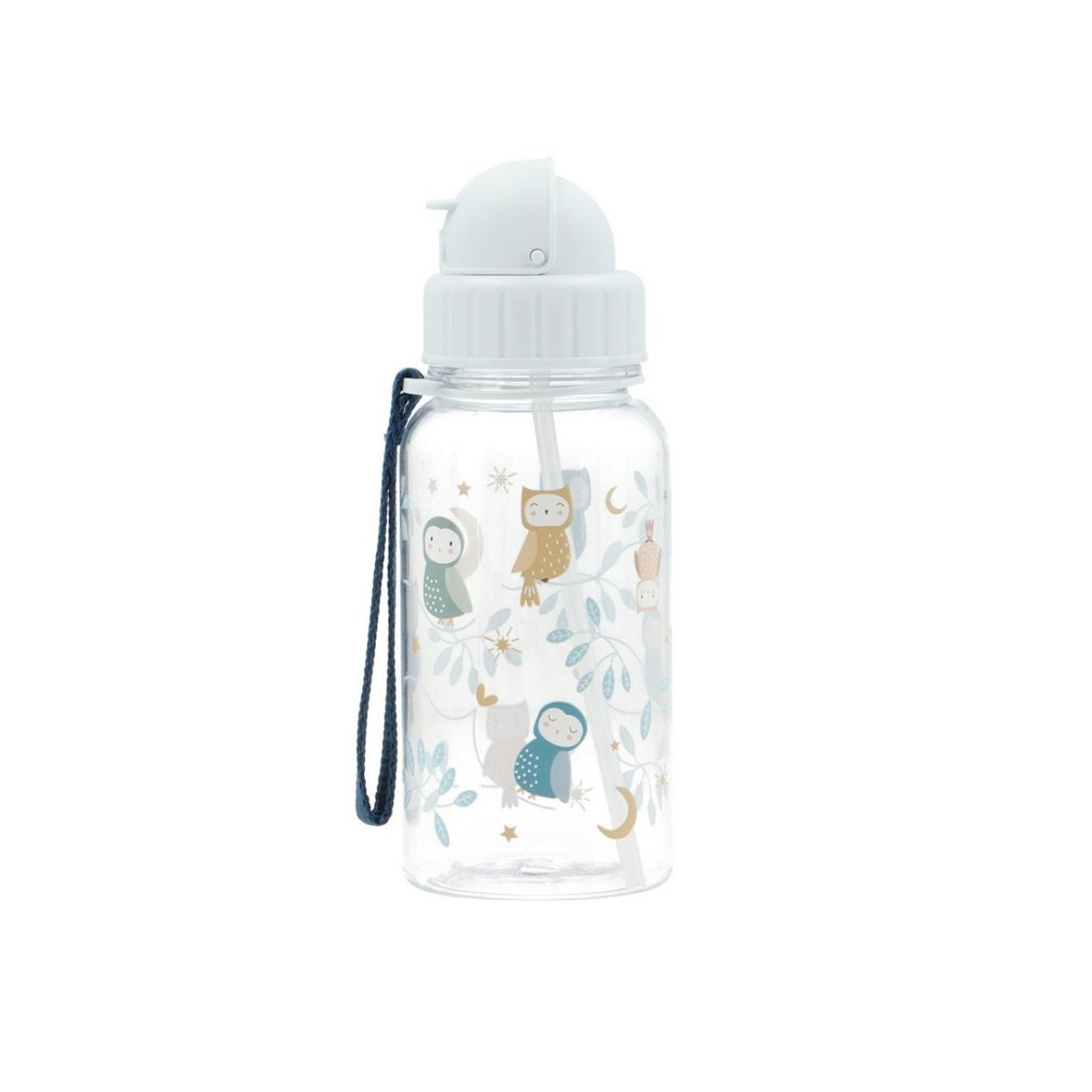 Magical Forest Con una pajita de silicona abatible que se despliega automáticamente al abrir la tapa, es perfecta para llevar al cole.
Además, cuenta con un asa larga que te permite llevarla colgada en la mochila o en el carro del bebé. Fabricada en Tritán, esta botella tiene una capacidad de 500ml y unas medidas aproximadas de alto 19cm x diámetro 7cm.