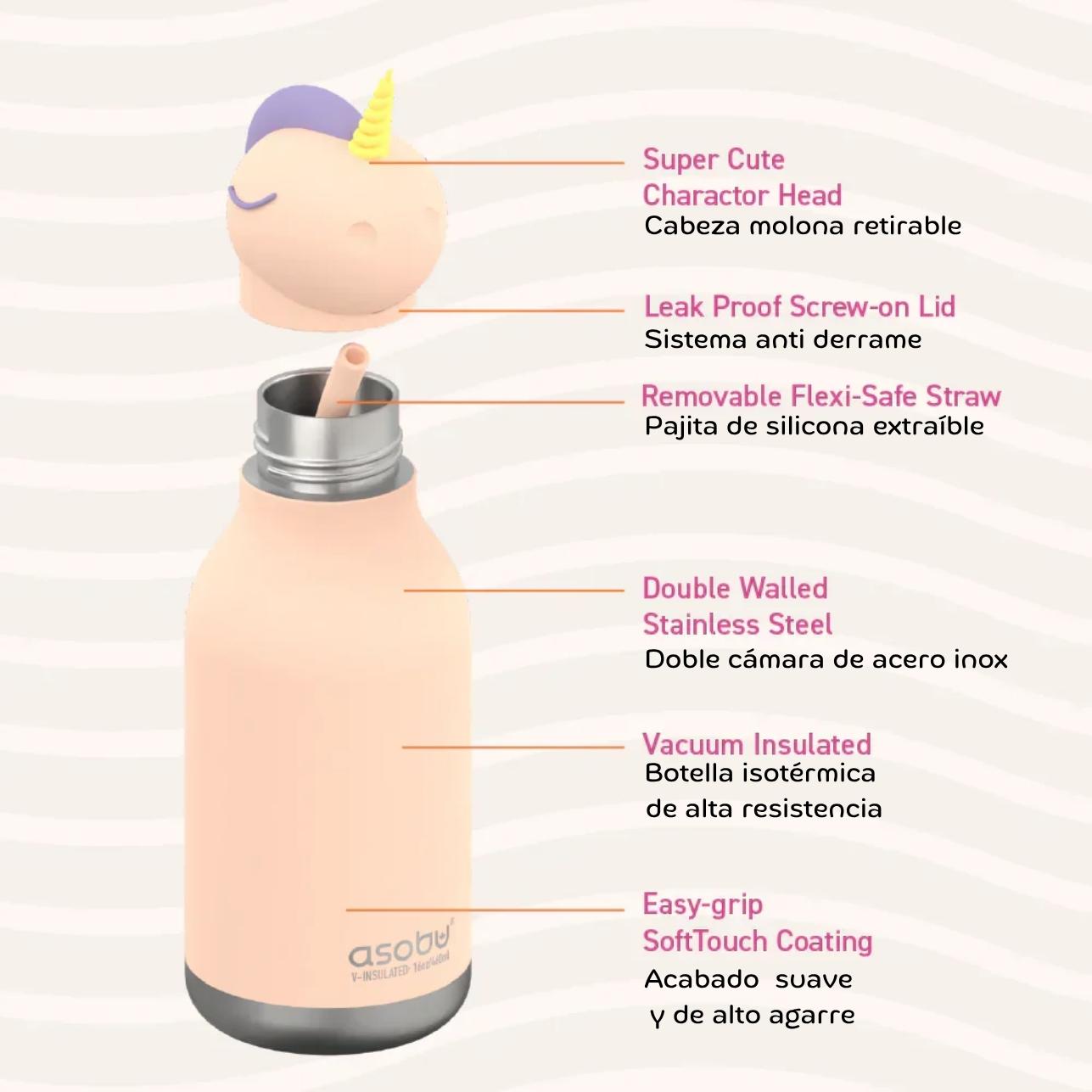 Las botellas térmicas BESTIE llegan para convertirse en la mejor amiga de tus peques (¡y también de los papis!). Con sus simpáticas cabezas de silicona coleccionables y diseños llenos de personalidad, estas botellas no solo conservan perfectamente las bebidas, sino que hacen sonreír a cada sorbo.
Gracias a su triple capa de aislamiento y acero inoxidable de grado alimenticio, mantienen las bebidas frías durante 24 horas o calientes hasta 12 horas, perfectas para el cole, excursiones o cualquier aventura fa