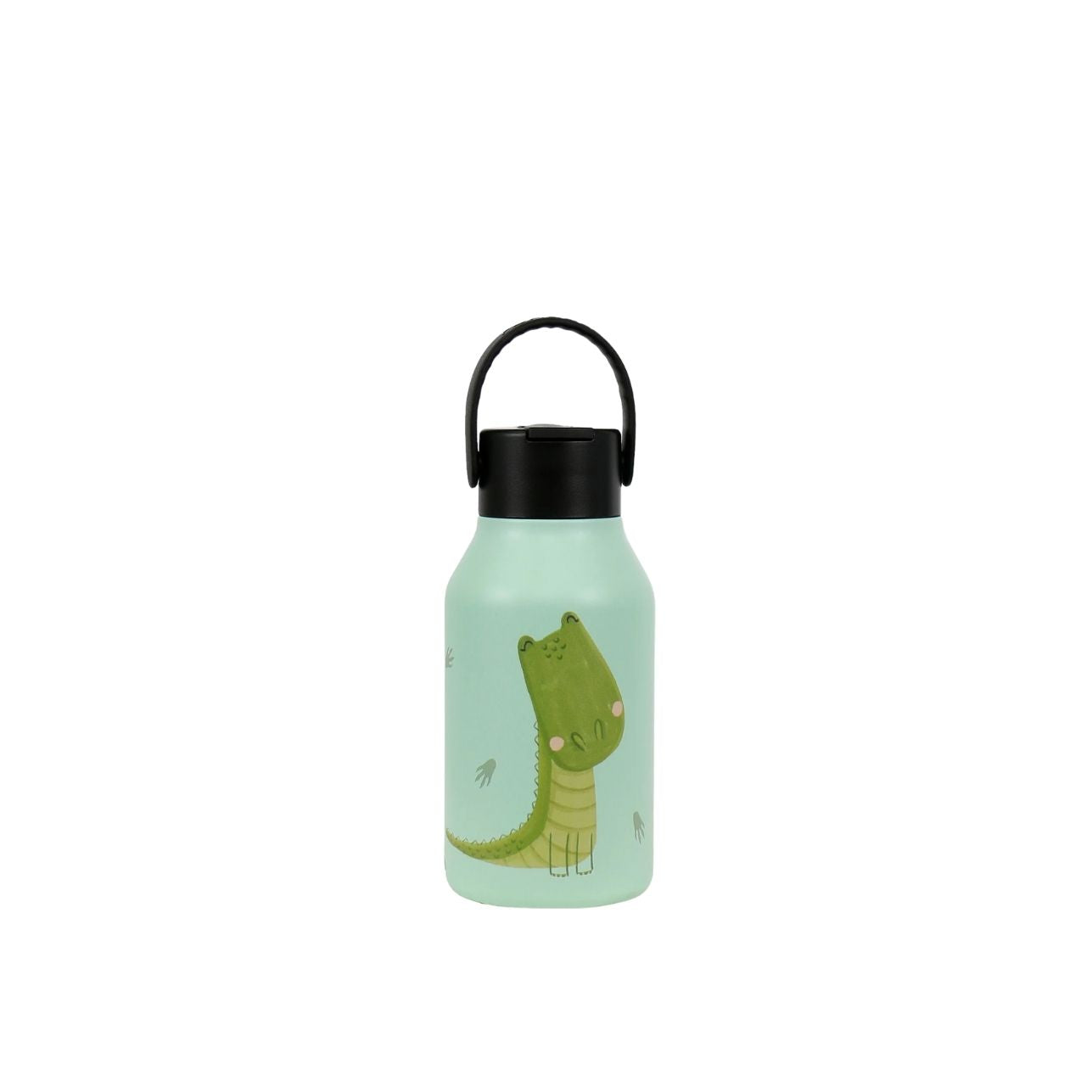 Botella Termo Acero inox Runbott Mii cocodrilo 35cl Gracias a su recubrimiento interior cerámico, mantiene el sabor original de las bebidas sin olores ni transferencias. Su aislamiento de doble pared mantiene los líquidos fríos hasta 24 horas y calientes hasta 12, ideal para cualquier estación del año.