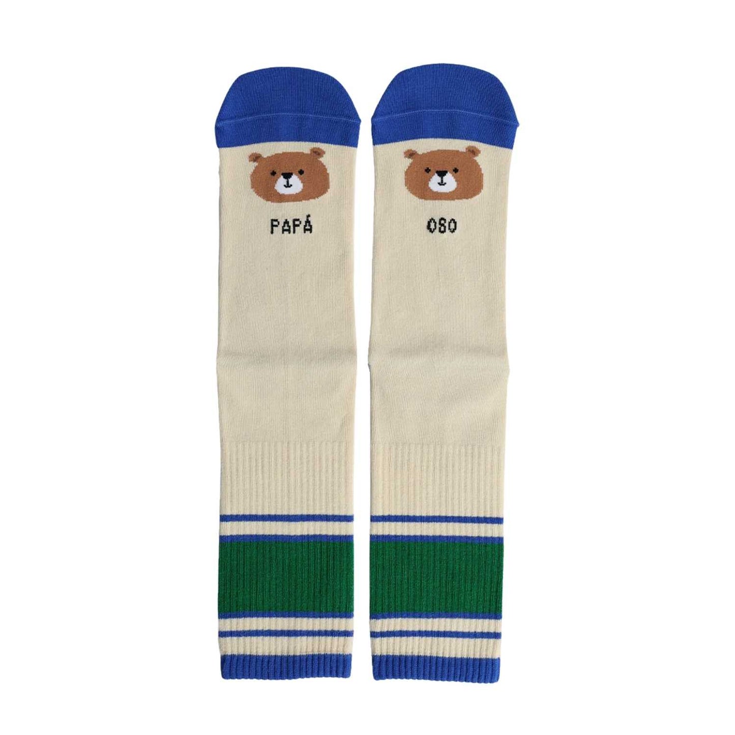 Compra los calcetines "Papá Oso" en Mano de Santa. Algodón premium fabricado en España, diseño tejido de alta resistencia y máxima comodidad. ¡El regalo perfecto para papá!