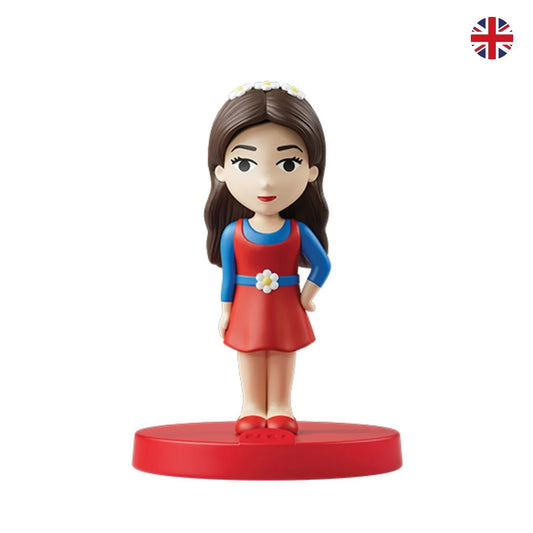 Embárcate en un viaje musical lleno de ritmo, juegos y aprendizaje de la mano de Daisy Dot, un personaje entrañable y energético muy querido en YouTube. Este Personaje Sonoro FABA incluye 12 canciones en inglés (clásicos y temas originales) que invitan a niñas y niños a explorar el idioma de forma natural, alegre y espontánea.