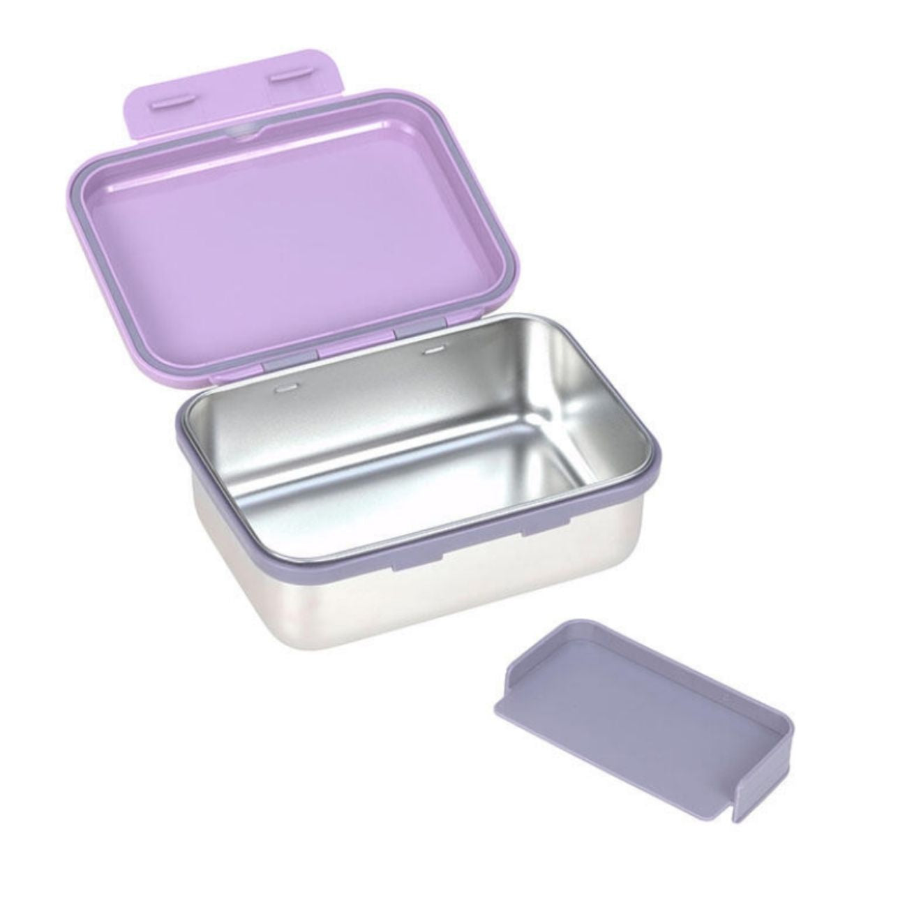 la fiambrera Heart Lilac es la aliada perfecta para llevar comidas saludables y bien organizadas al cole, al parque o de excursión. Su diseño en acero inoxidable 100% la hace resistente, duradera y segura para el uso diario