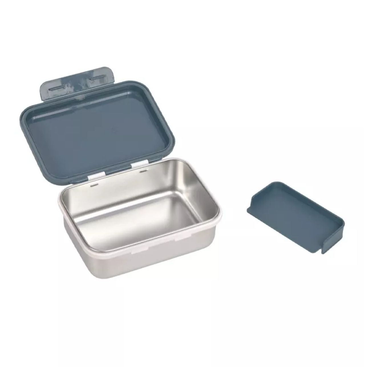 la fiambrera Happy Prints Blue es la aliada perfecta para llevar comidas saludables y bien organizadas al cole, al parque o de excursión. Su diseño en acero inoxidable 100% la hace resistente, duradera y segura para el uso diario