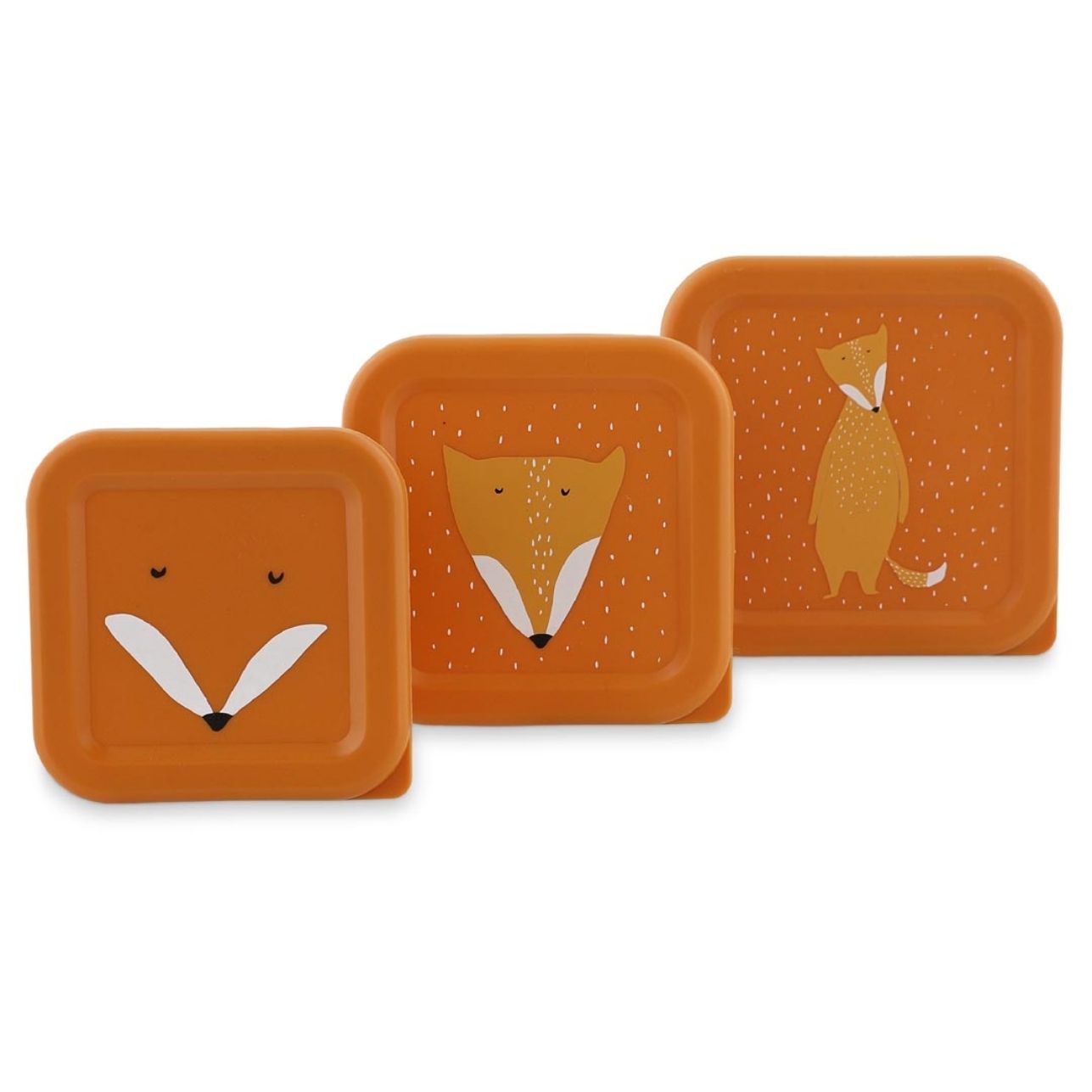 set de 3 fiambreras nido es perfecto para organizar las meriendas de los más peques, ya sea en el cole, en casa o de paseo. Cada cajita viene con su propia tapa decorada y es ideal para llevar desde un pequeño snack hasta una porción completa de fruta o sándwich.