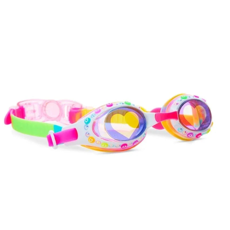 s gafas de natación Bling2o Smile Positively Pink. Diseñadas para peques a partir de 6 años, estas gafas no solo protegen los ojos, ¡también roban sonrisas! Su diseño alegre con detalles brillantes y lentes lila decoradas con corazones las convierte en el complemento ideal para disfrutar en la piscina, la playa o en las clases de natación.