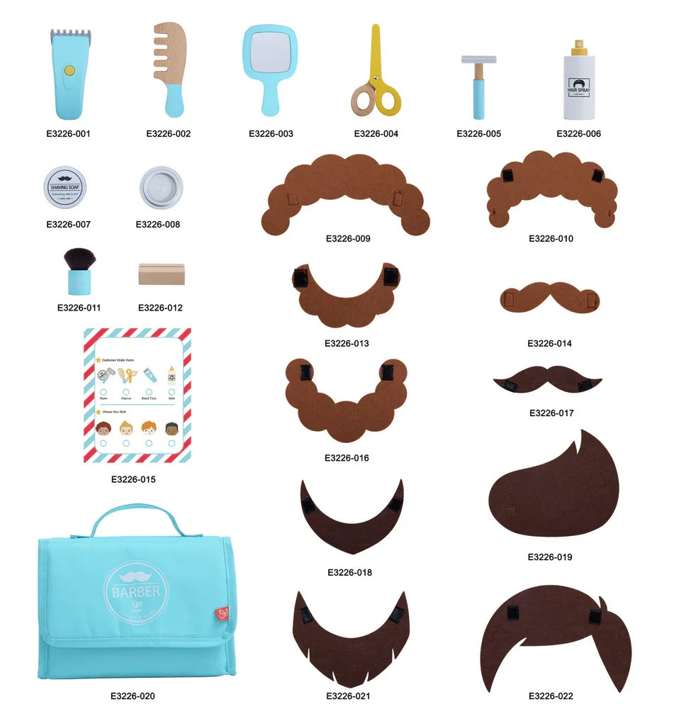 Da rienda suelta al peluquero que tu hijo lleva dentro con el Juego de Salón de Belleza. Con herramientas realistas como un cortapelos eléctrico con efectos de sonido, tijeras y pelo de fieltro DIY, este set de juego inspira la creatividad y los juegos de rol imaginativos. Es perfecto para desarrollar las habilidades motoras, la confianza y la interacción social, a la vez que convierte el corte de pelo en una experiencia divertida.
