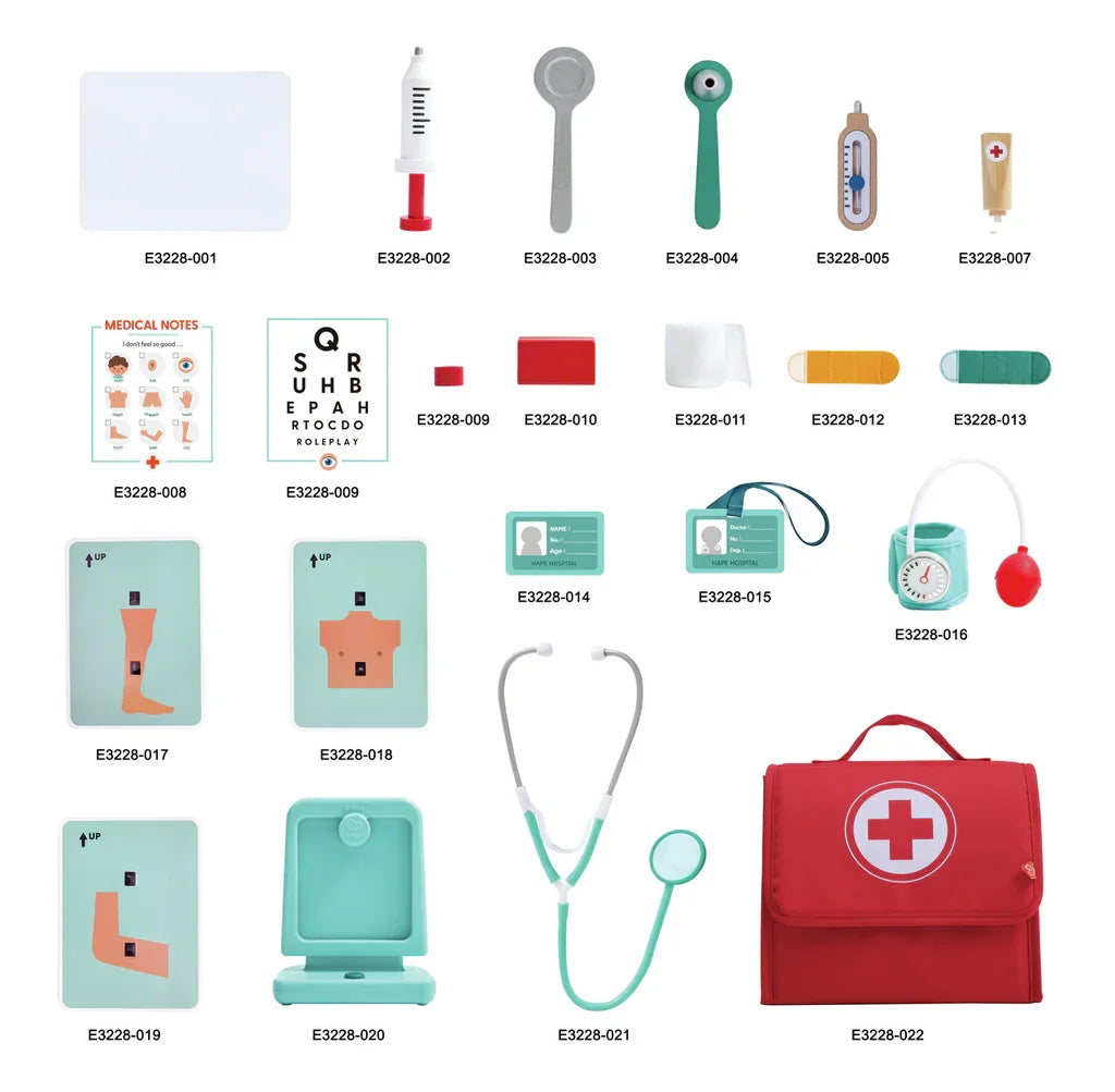 Deja que tu hijo se meta en el papel de un médico con el set médico del pequeño doctor. Con herramientas realistas como un aparato de rayos X, un estetoscopio y un termómetro, este set de juego estimula la imaginación y el juego de roles a la vez que enseña valiosas habilidades para la vida. Con colores vivos y actividades atractivas, fomenta el aprendizaje práctico e inspira la creatividad.