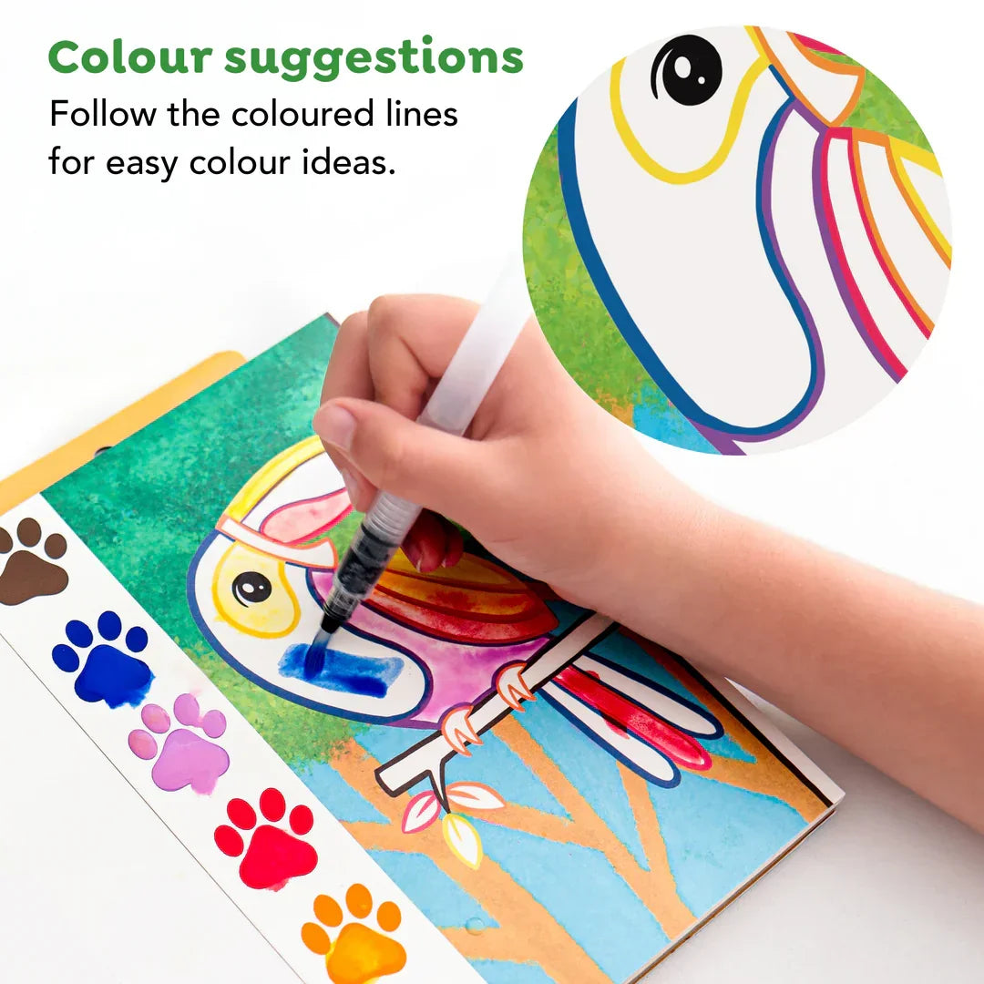 Dale vida a la imaginación de tus hijos con nuestro Set de Láminas Acuarela de Viaje - Aninales. Este fabuloso set está diseñado para niños de 4 a 7 años y es la introducción perfecta al mundo de la pintura.