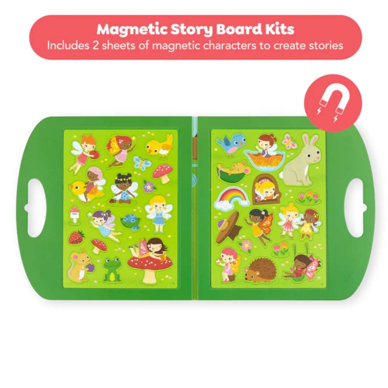¡Los viajes son mucho más amenos con este molón Magna Carry! Un maletín magnético con una escena magnética desplegable e imanes temáticos deliciosamente ilustrada.
¡Jugar será una aventura diferente cada vez! Después, ¡se divertirán encajando las piezas magnéticas en la hoja!
Magna carry fomenta el juego independiente y ayuda a desarrollar la imaginación y las habilidades motoras finas. Incluye 2 hojas de imanes súper portátiles para llevar a donde quieras.
