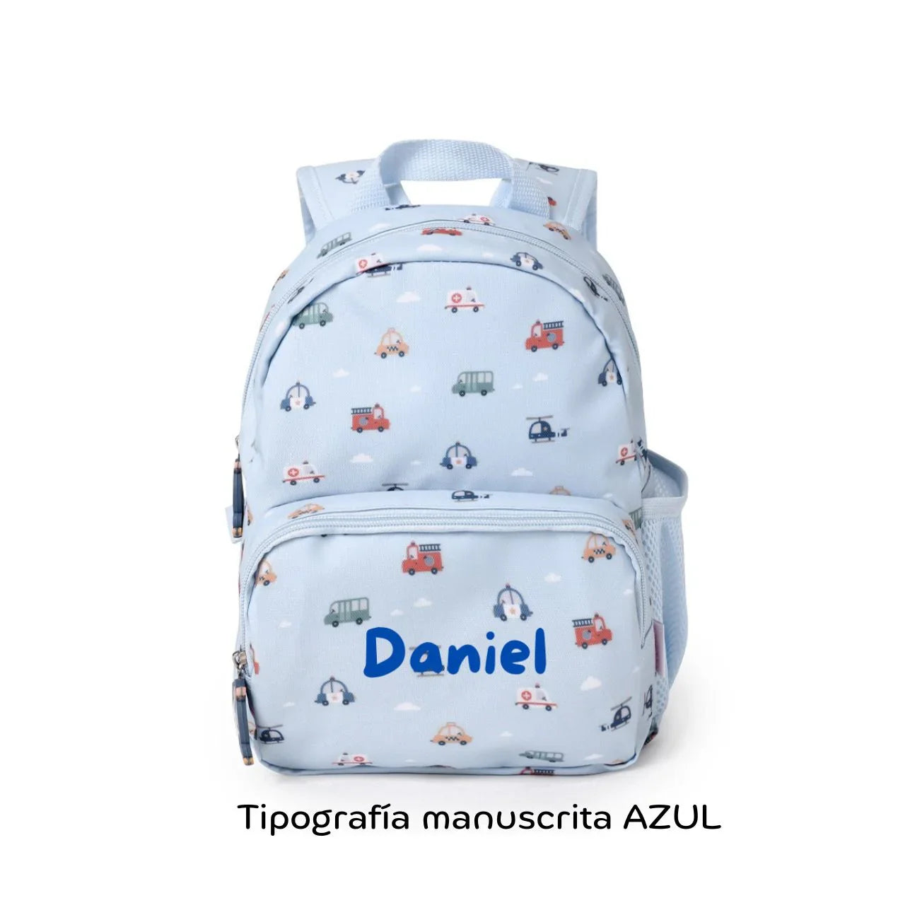 ¡La Mochila Infantil City cars, coches de ciudad, Personalizable de tutete es perfecta para esos pequeños aventureros en su regreso a clases! esta mochila es un must-have para llevar a la escuela. 