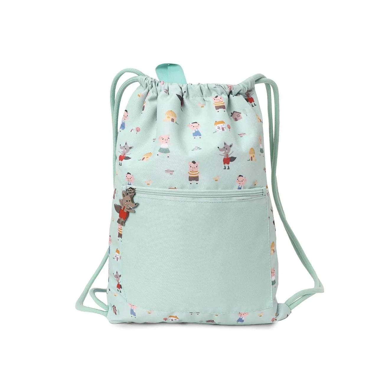 La Mochila Saco Impermeable de Tutete, con diseño exclusivo de The Three Little Pigs, es el accesorio imprescindible para acompañar a los peques en sus días más movidos: piscina, deporte, excursiones o cualquier aventura escolar.
Su interior impermeable protege la ropa, toalla o material del agua y la humedad,