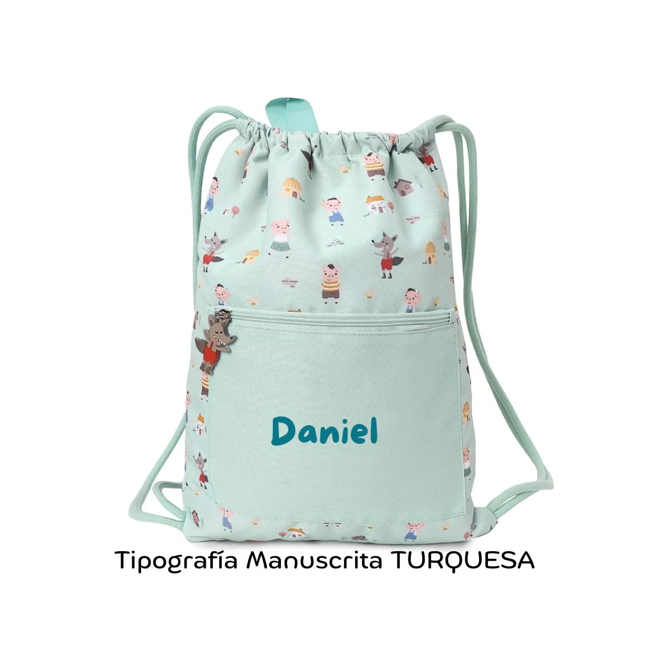 La Mochila Saco Impermeable de Tutete, con diseño exclusivo de The Three Little Pigs, es el accesorio imprescindible para acompañar a los peques en sus días más movidos: piscina, deporte, excursiones o cualquier aventura escolar.
Su interior impermeable protege la ropa, toalla o material del agua y la humedad,