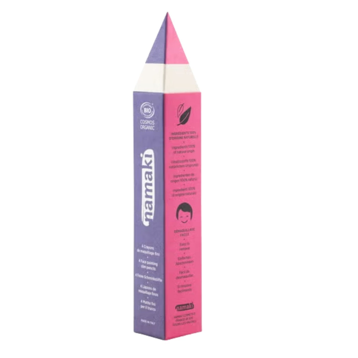 Keywords: maquillaje infantil natural, Namaki, maquillaje ecológico niños, lápices maquillaje fantasía, Mano de Santa, cosmética infantil orgánica, regalos cumpleaños originales.
Meta descripción: 🎨 Compra los Lápices de Maquillaje Natural Namaki en Mano de Santa. 🌿 4 colores ecológicos, seguros y fáciles de lavar. ¡Creatividad para niños en www.manodesantaoficial.es!