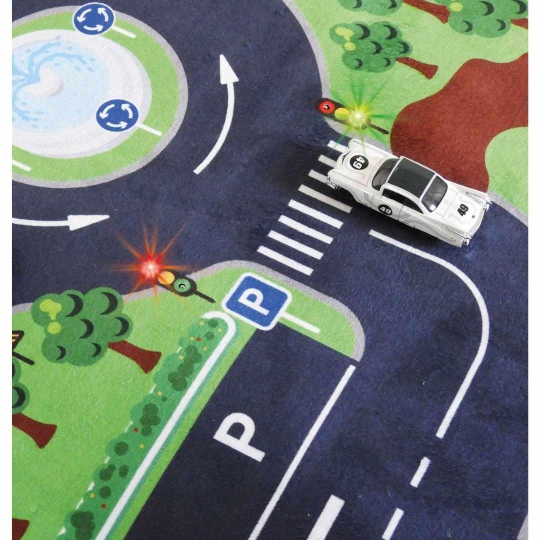 Alfombra de Juego de Carreteras con Semáforos Luminosos - manodesantaoficial