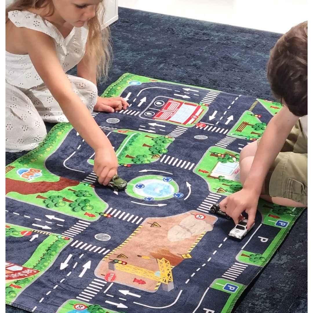 Alfombra de Juego de Carreteras con Semáforos Luminosos - manodesantaoficial