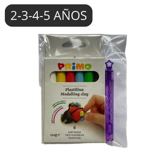 Bolsita cumple Cajita de plastilina + mini pompero - manodesantaoficial