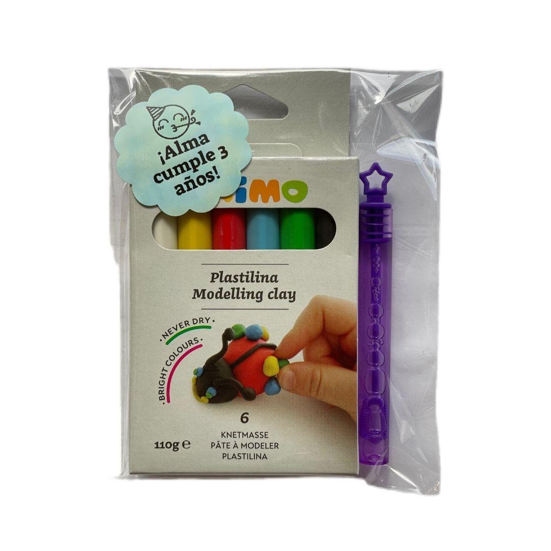 Bolsita cumple Cajita de plastilina + mini pompero - manodesantaoficial