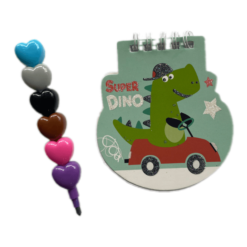 Bolsita cumple Mini libreta animales y lapicero de colores intercambiables - manodesantaoficial