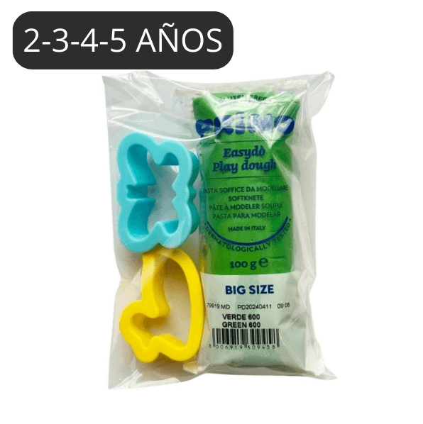 Bolsita cumple Paquete plastilina grande + 2 moldes cortadores - manodesantaoficial