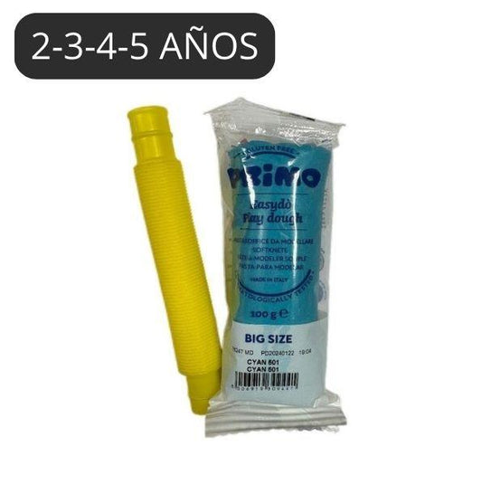 Bolsita cumple Paquete plastilina grande + tubo extensible - manodesantaoficial