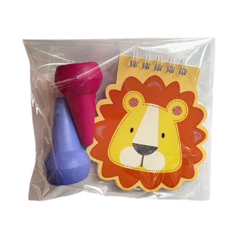 Bolsita de cumple con mini libreta y dos ceras de dedo apilables - manodesantaoficial