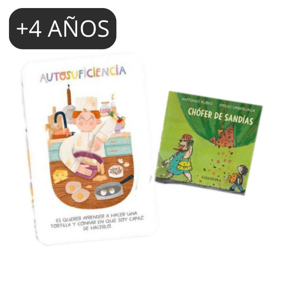 Bolsita de cumple con una flashcard de "superpoderes" y Mini libro Kalandraka - manodesantaoficial