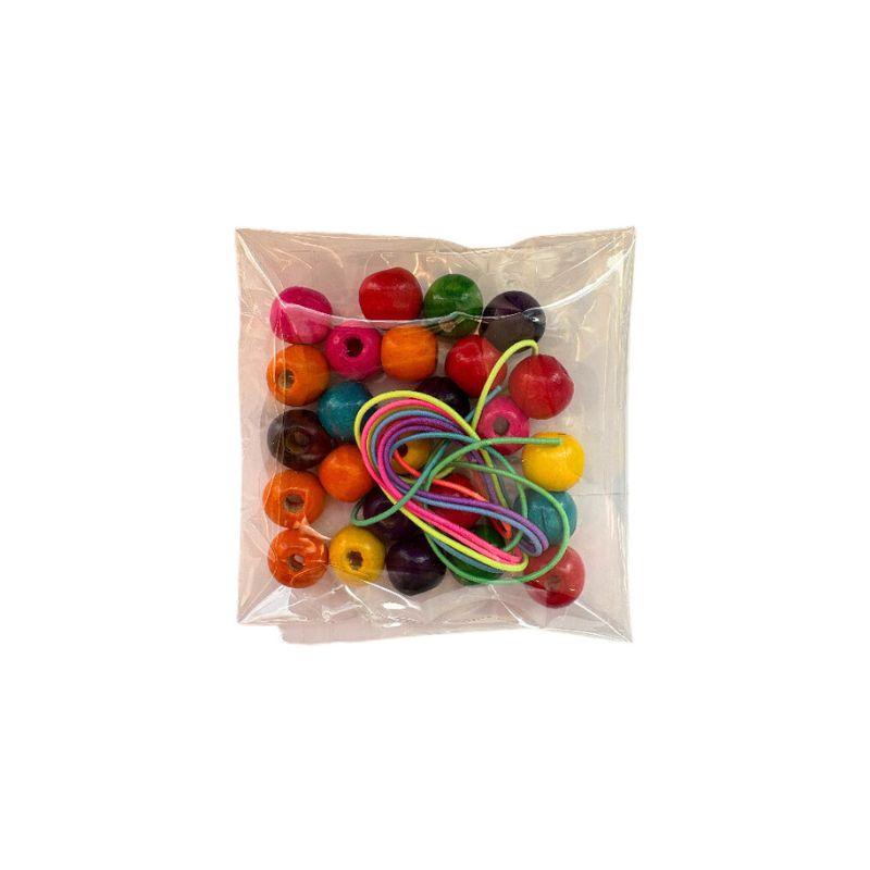 Bolsita de cumple dos lapiceros apilables arcoiris y kit pulseras de madera - manodesantaoficial