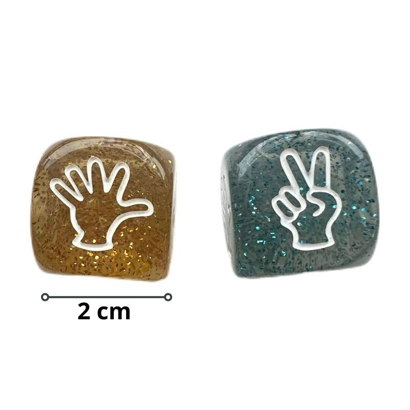 Bolsita de cumple Meli Stick y Dados piedra papel o tijera - manodesantaoficial