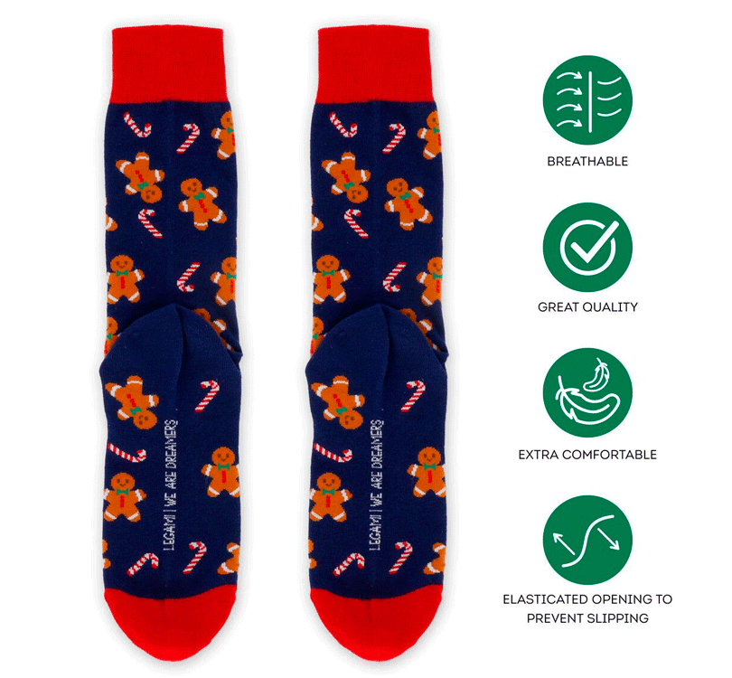 Calcetines muñeco de Jengibre Navidad - manodesantaoficial