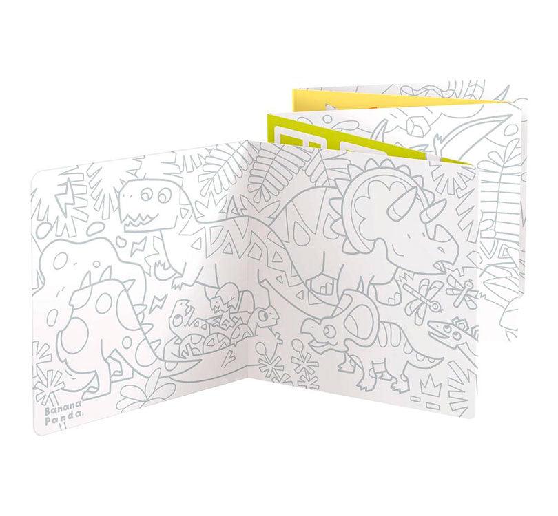 Cuaderno de colorear y aprender Dinosaurios - manodesantaoficial