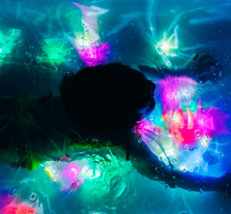 Cubos de luz sensoriales para el baño- AZUL - manodesantaoficial