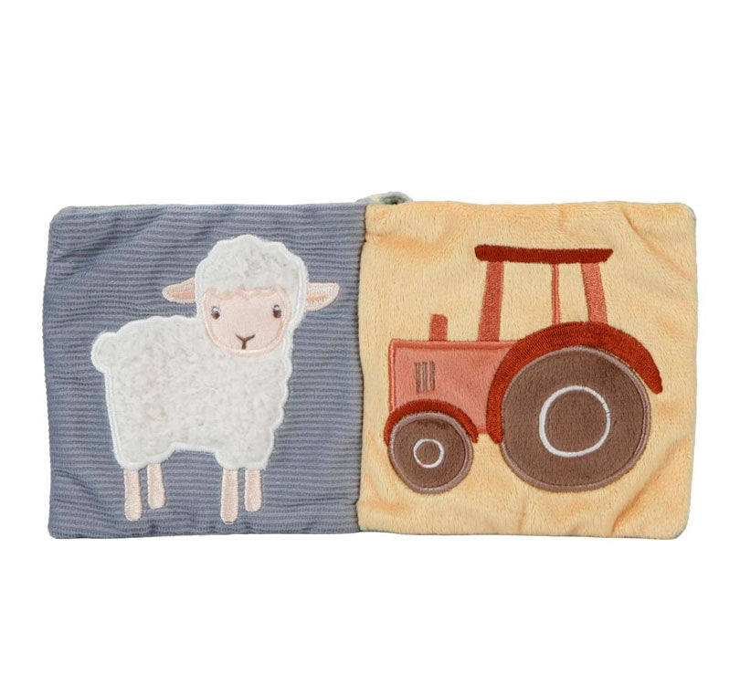 Interior tractor Librito de actividades Pequeña granja Little Dutch está inspirado en el mundo de la granja y en sus animales, nuestros bebés encontrarán preciosas y estimulantes actividades sensoriales.