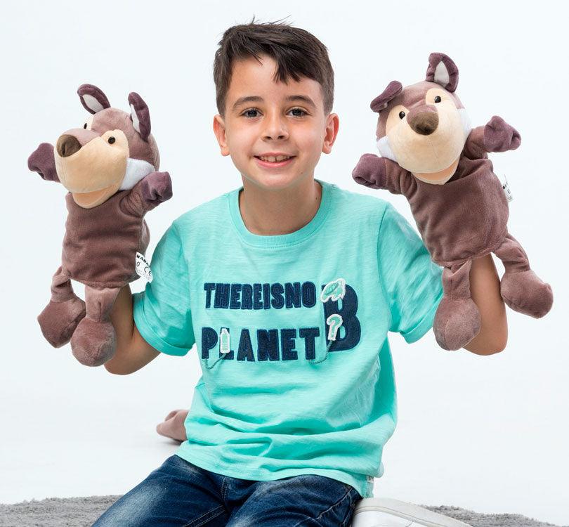 Marioneta de mano Alfred el lobo - manodesantaoficial