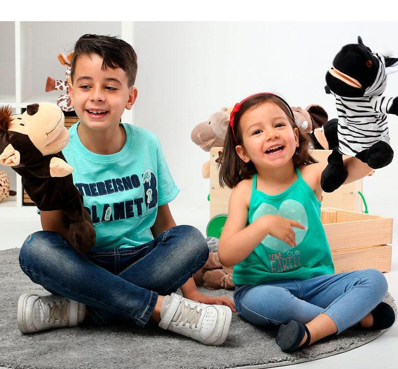 Marioneta de mano Amy la cebra - manodesantaoficial