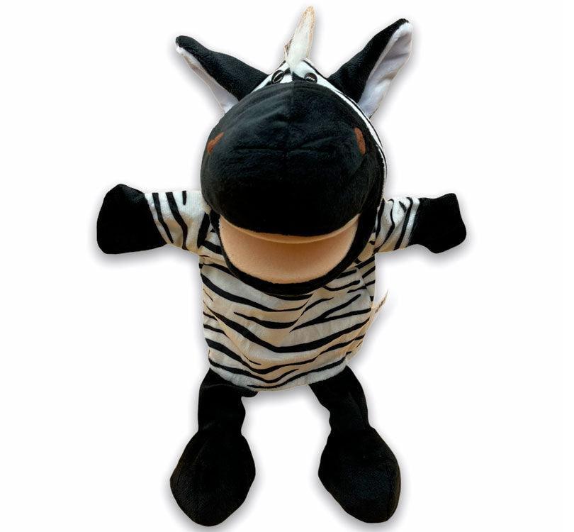 Marioneta de mano Amy la cebra - manodesantaoficial
