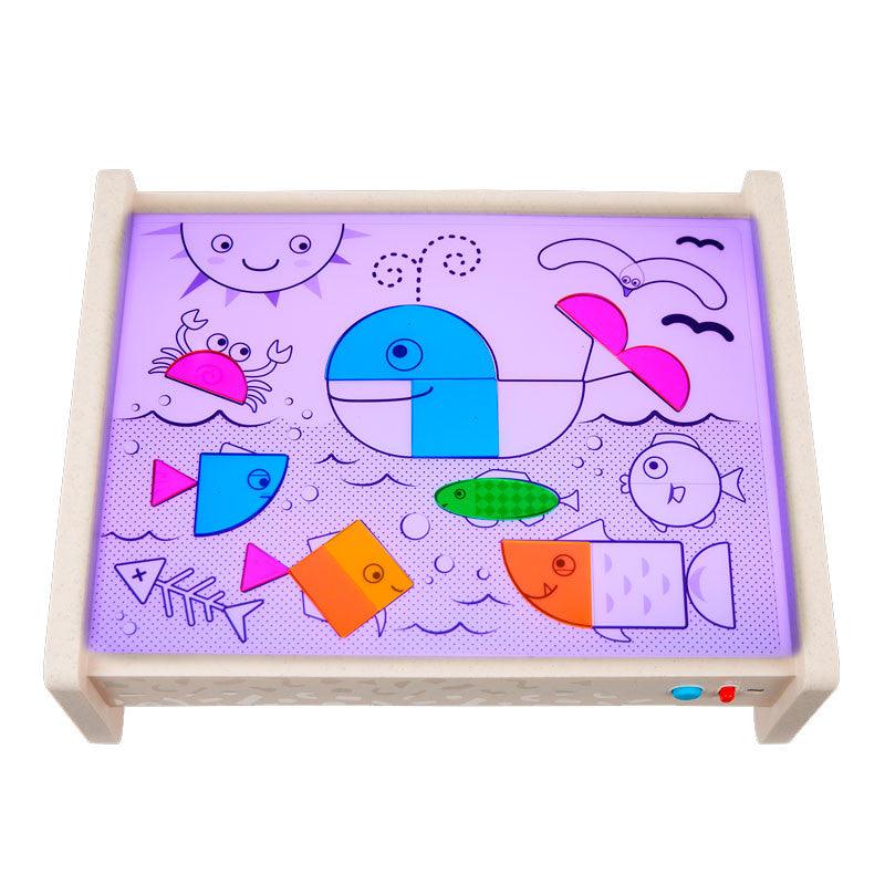 Mi primera mesa de luz educativa con accesorios - manodesantaoficial