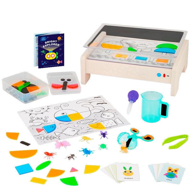 Mi primera mesa de luz educativa con accesorios - manodesantaoficial