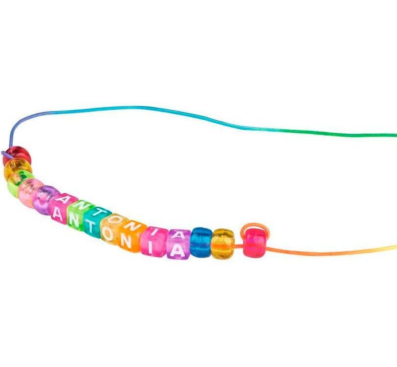 Mix de abalorios letras transparentes - manodesantaoficial