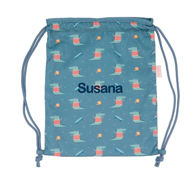 Mochila Saco tela Croc personalizable - manodesantaoficial