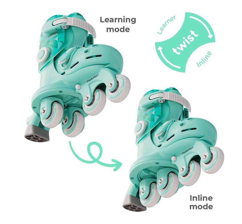 Patines evolutivos Twista Mint 30-34 - manodesantaoficial