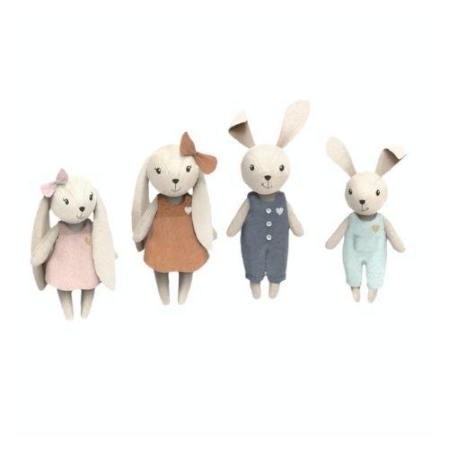 Personajes familia conejitos casita de muñecas - manodesantaoficial