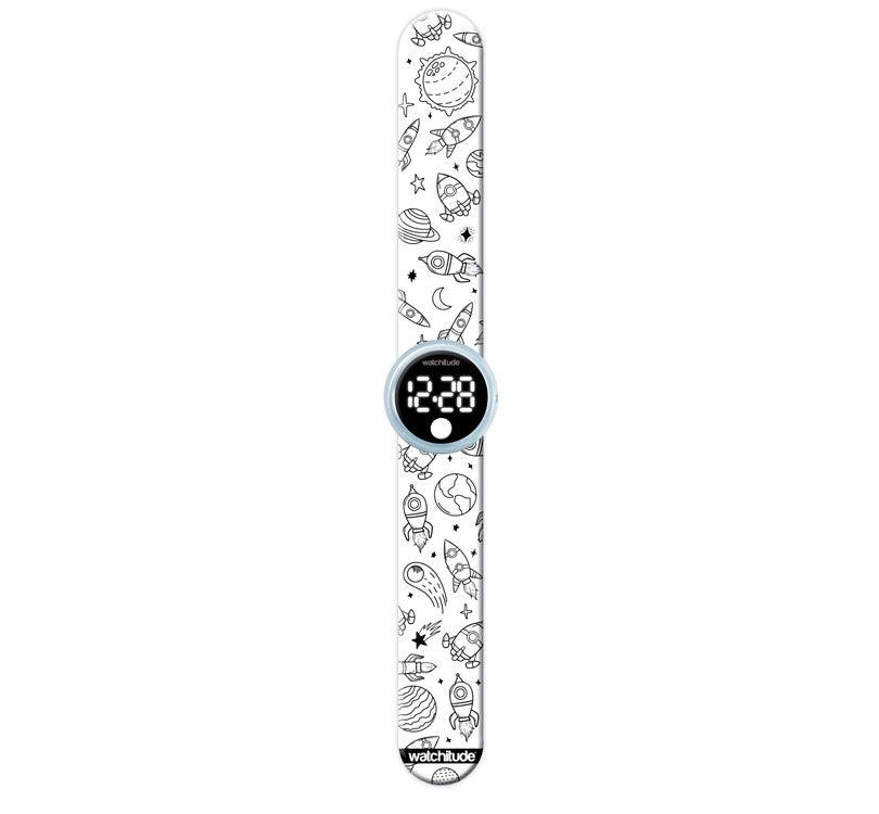 Reloj digital infantil Slap coloreable Espacio - manodesantaoficial