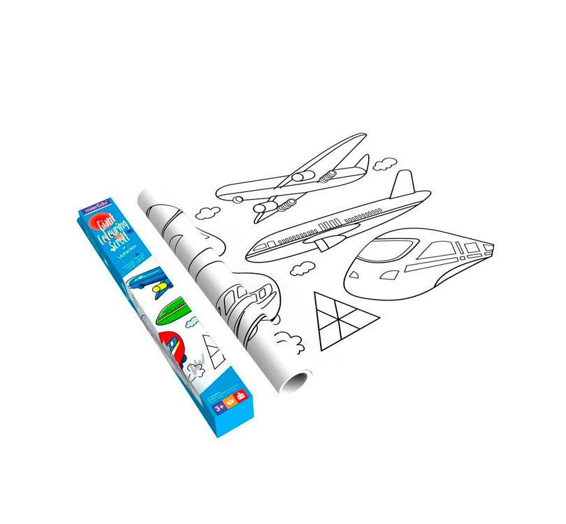 Rollo para colorear mágico Vehículos - manodesantaoficial