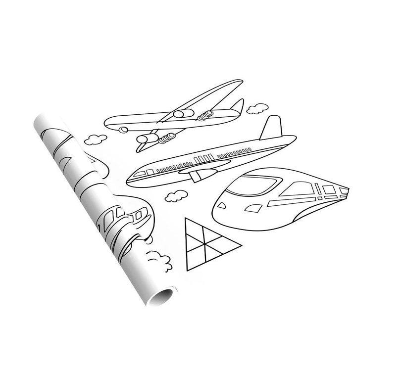 Rollo para colorear mágico Vehículos - manodesantaoficial