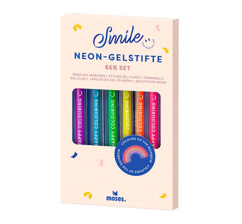 Set 6 bolígrafo neón - manodesantaoficial